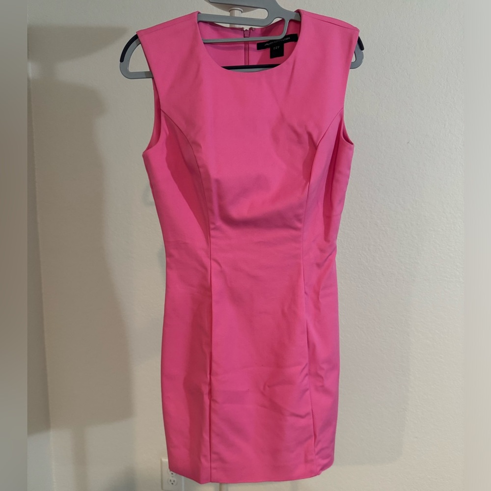French Connection Hot Pink Fitted Mini Sheath Dress